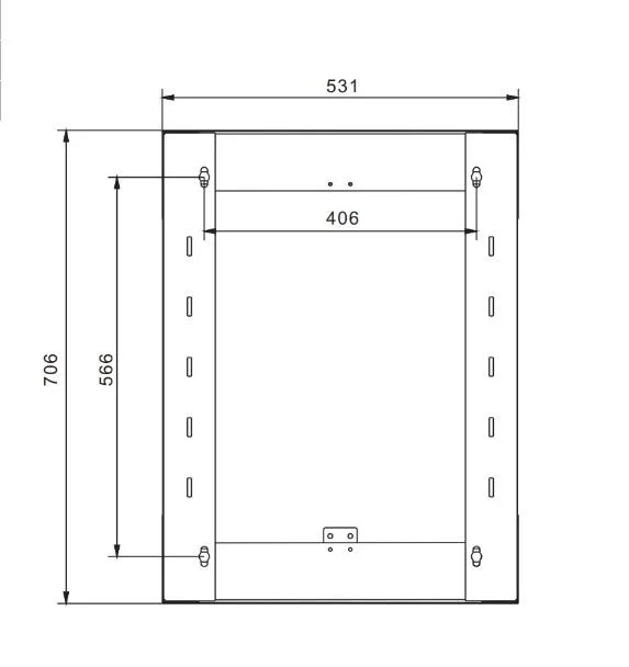 15U 700mm Tooless Depth 19'' Wall Network Rack Server Open Marco