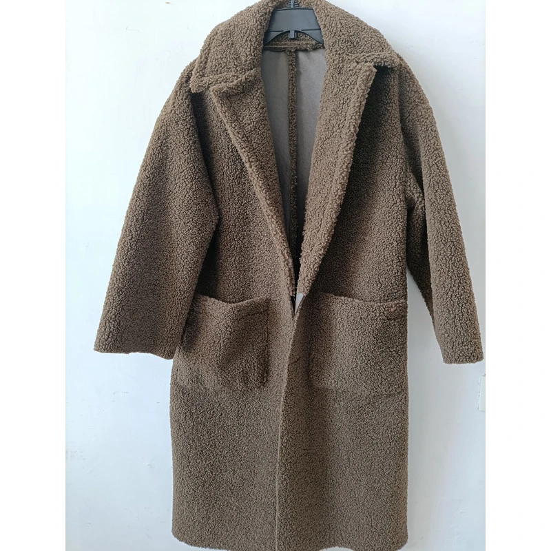 OEM Leather Jackets Clothing Distributor Overcoat Faux Fur Long Topcoat