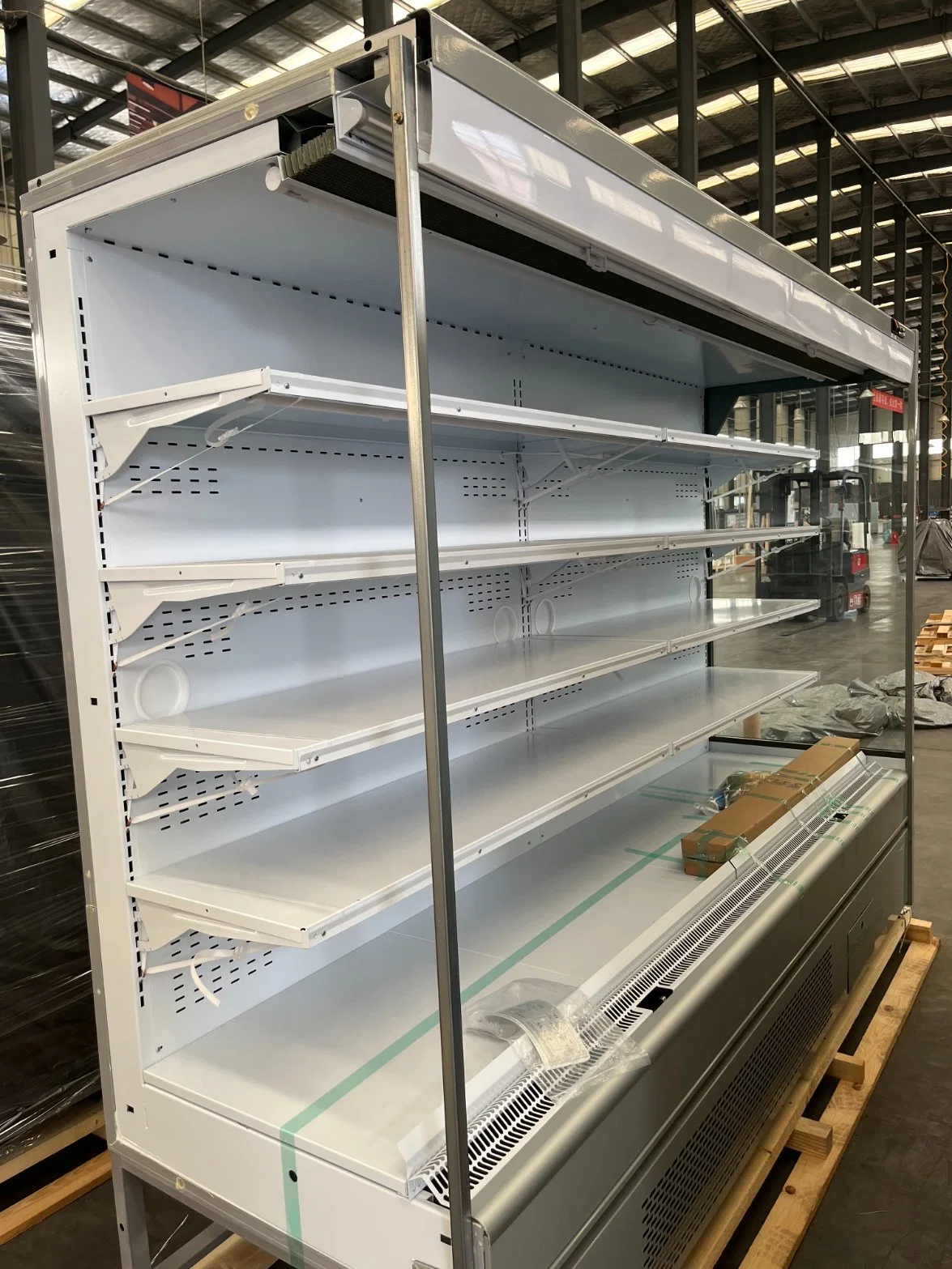 Hugecool Commercial Display Freezer Supermarket Multideck Open Chiller Air Curtain Refrigerator for Meat Vegetable Fruits