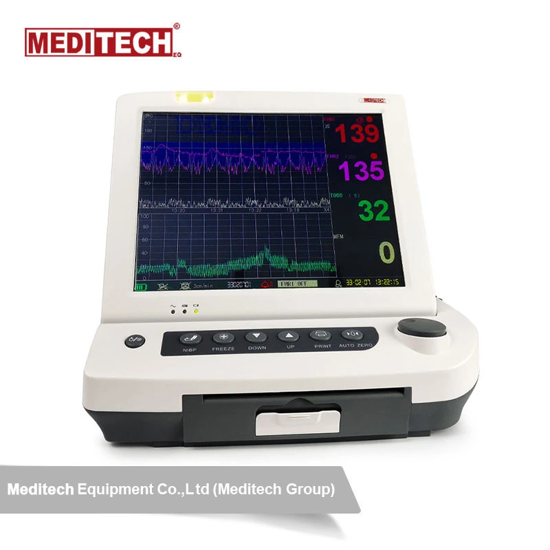 Portable Ctg Machine Maternal Fetal Monitor with Printer and Large Screen