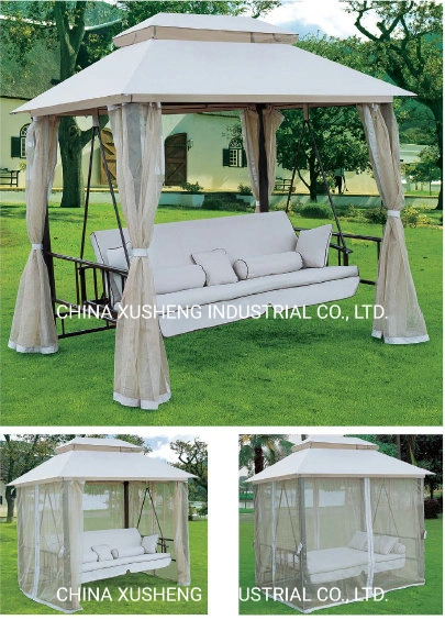 Deluxe Swing Chair with Double Roof (Can be extended as bed) Garden Hammock Swing Chair Tent