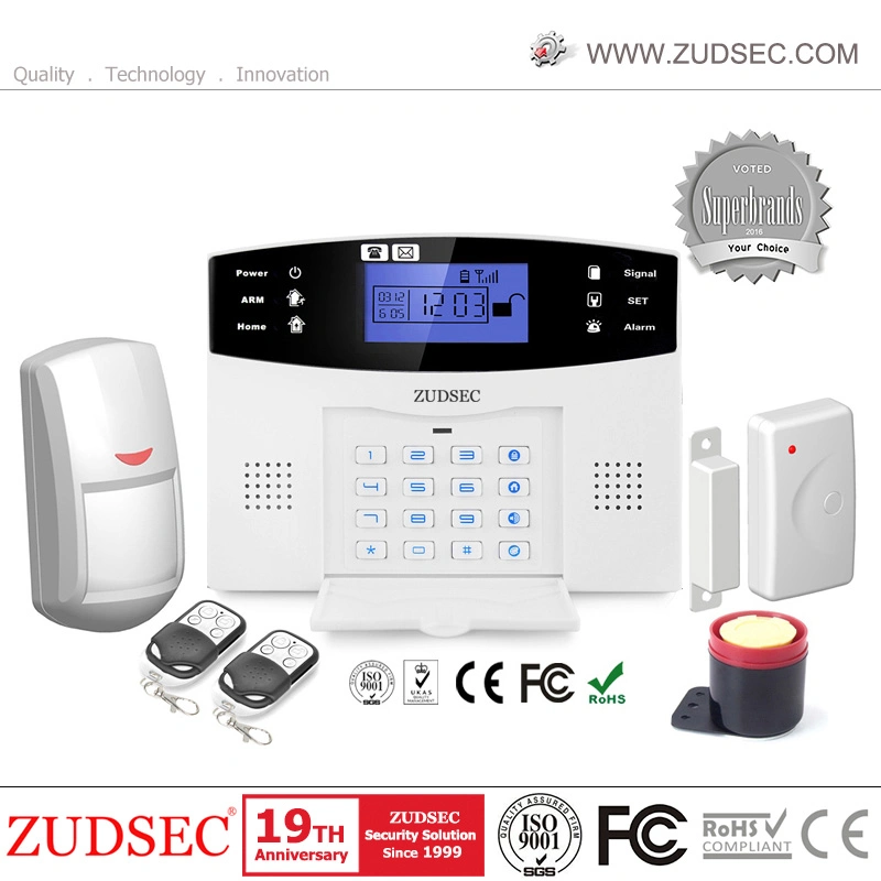 Wireless LCD WiFi &amp; GSM Home Security Alarmanlage mit 99 Wireless-Zone