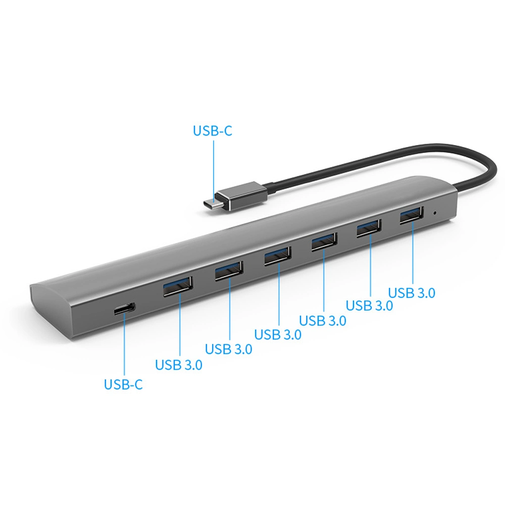 Winstars USB-C USB3.1 7 Port Aluminum Hub