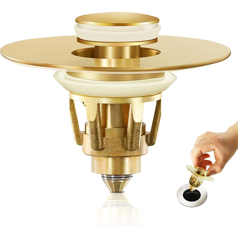 Gold Bathroom Sink Stoppe Pop up Drain Stopper for Bathroom Sink