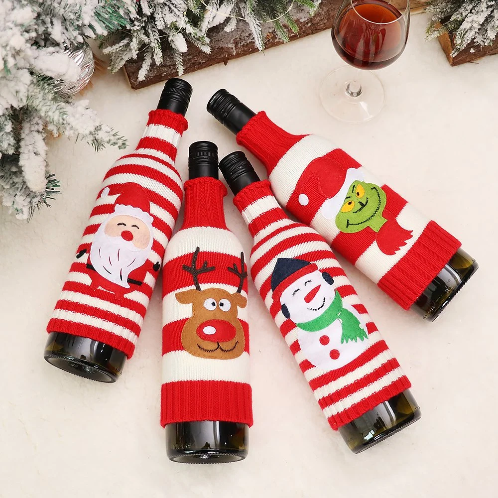 High quality/High cost performance  Hot Sale Christmas Party Favorite Christmas Wine Cover Decoration