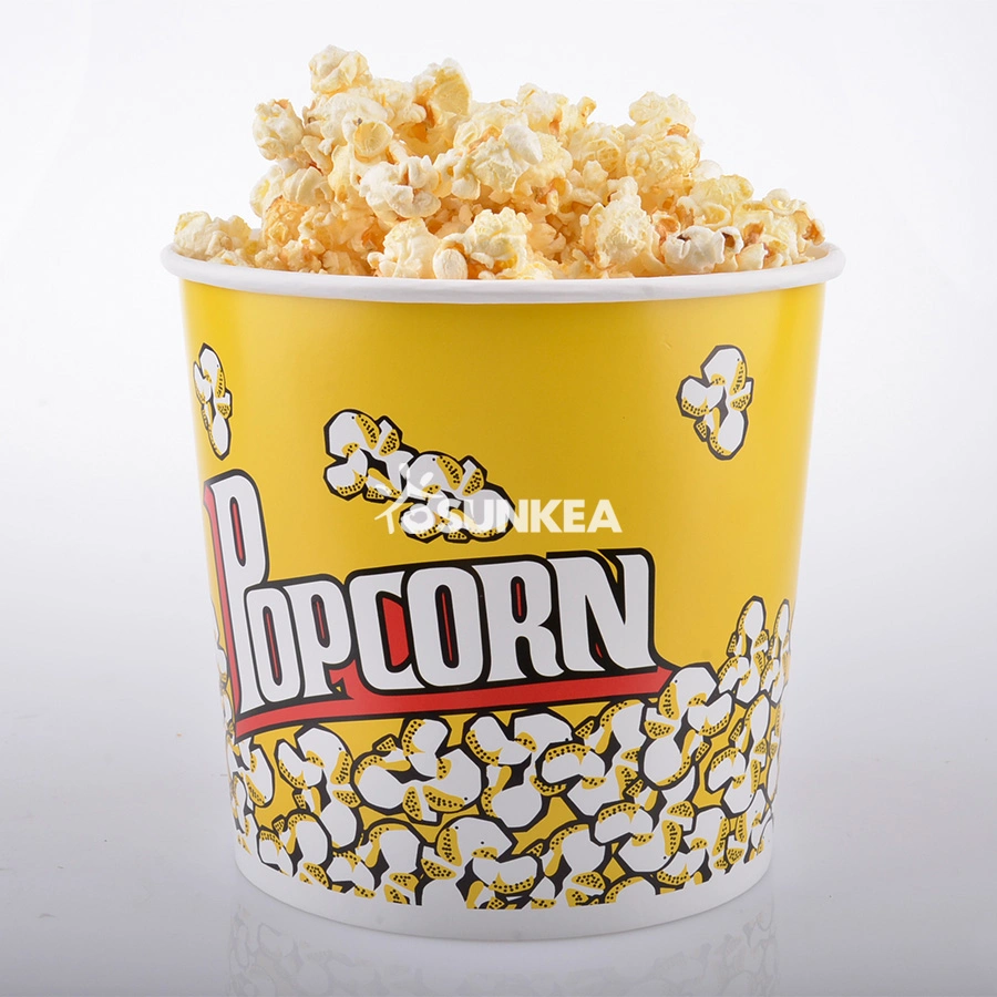 64 Oz Popcorn Buckets Disposable Reusable Printed Movie Theater Popcorn Tub