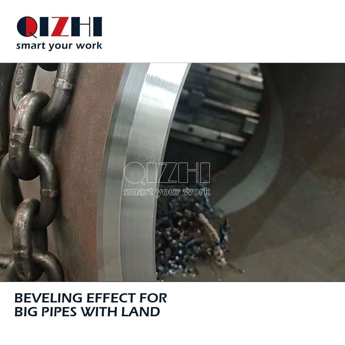 Qizhi 32-62" Pipe End Beveling Machine with Platform Turning Function