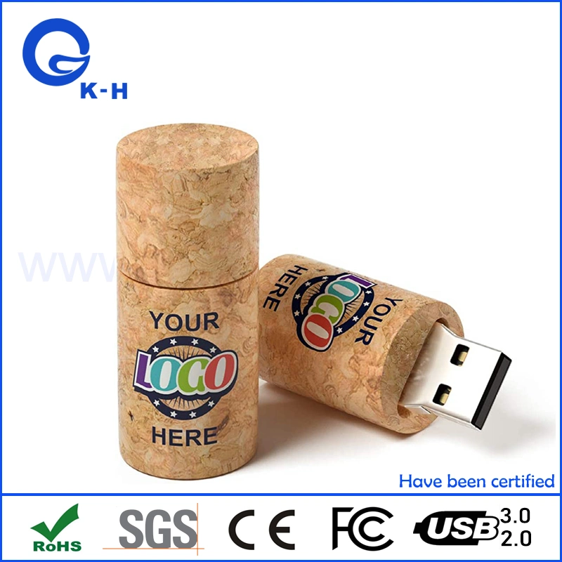 Promoção do Vinho Madeira Driver USB Flash de cortiça 2.0 Armazenamento de 4 GB