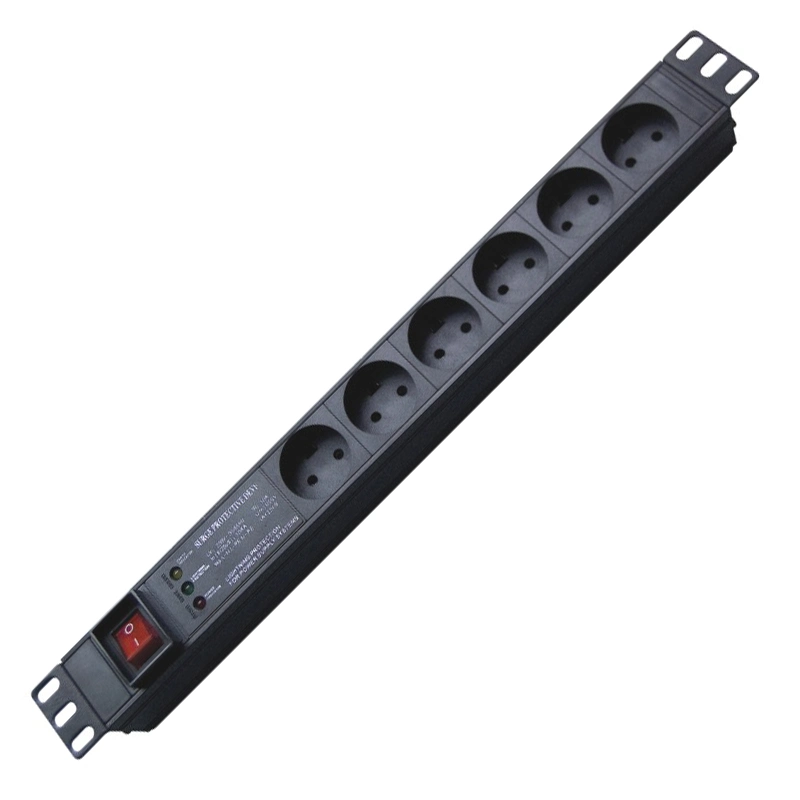 1U 19" universal de 6 vias Dinamarca Protecção diferencial/Interruptor Eléctrico/Proteção Contra Surtos de 6 portas