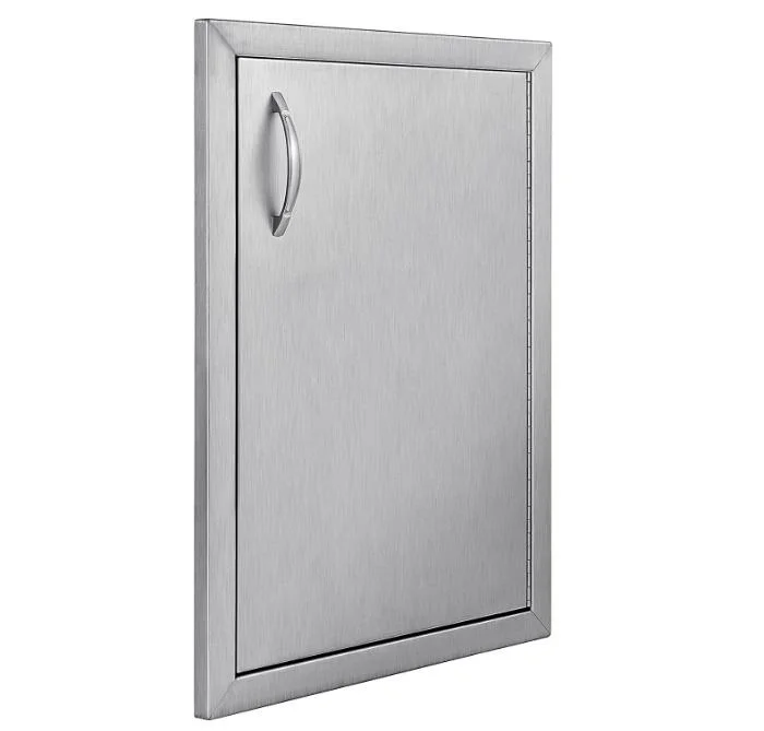 Right Hinged Single Access Door 16 X 22 Inch Vertical Island Door Stainless Steel Access Door Flush Mount for Outdoor Kitchen