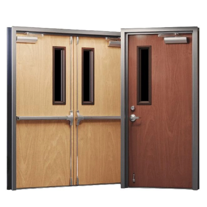 36*80 Inch American Style Metal Frame Wooden Doors