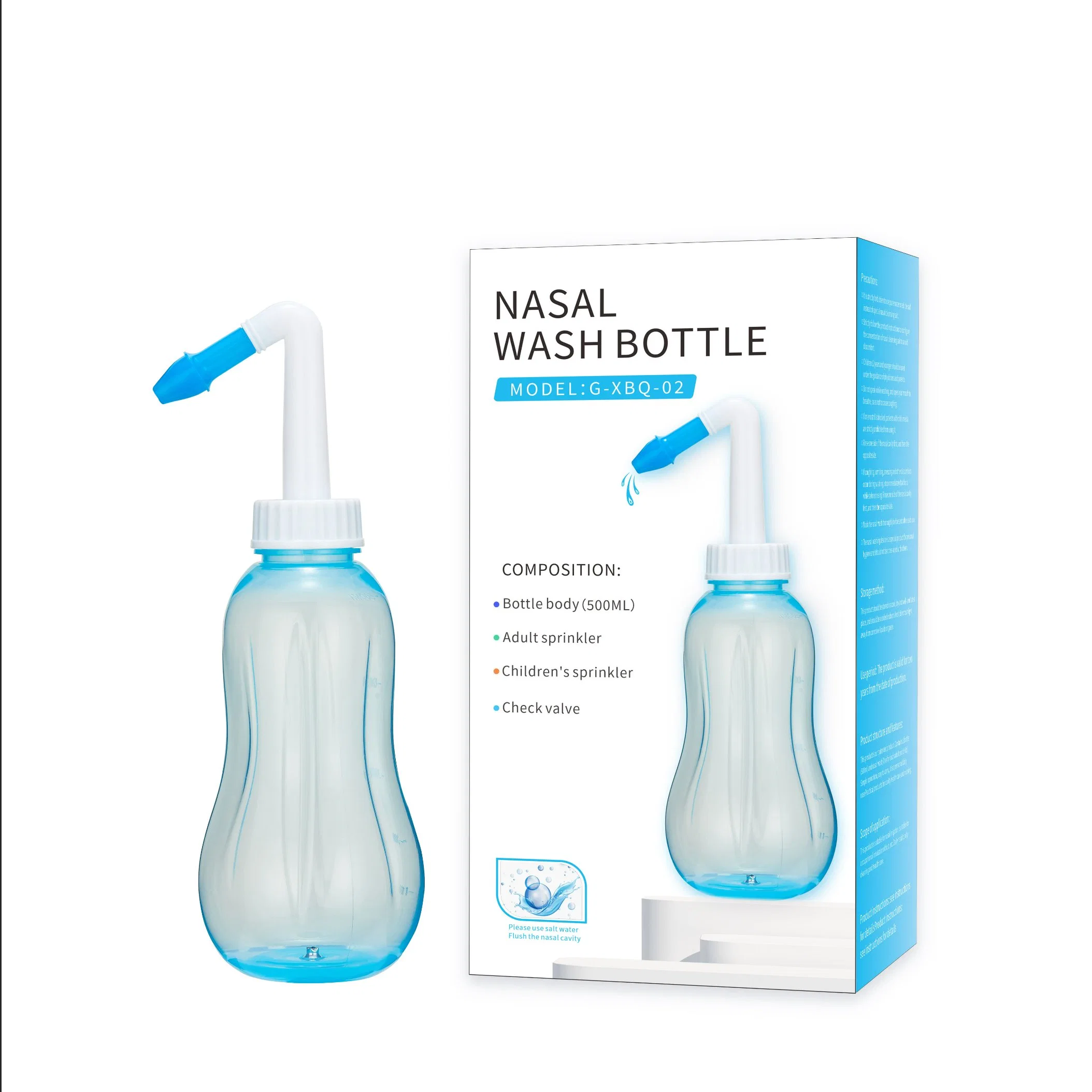 New Patent Baby Nasal Wash Plastic Bottle Food Grade Nose Cleaner Portable Sinus Rinse Travel Nasal Irrigator System