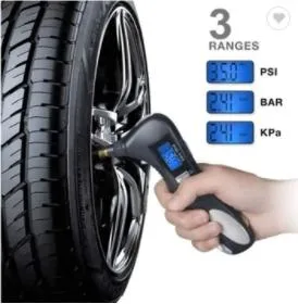 Digital Tire Air Pressure Gauge Multi Purpose Auto Emergency 5-in-1 Tool