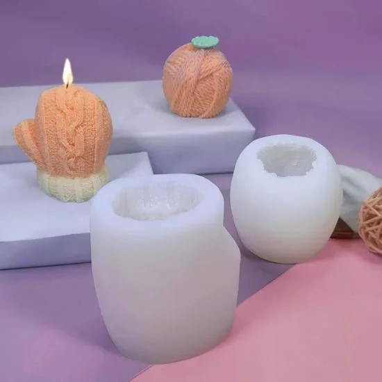 Molde de vela de silicona 3D para hacer velas de lana y moldes de silicona para chocolate.