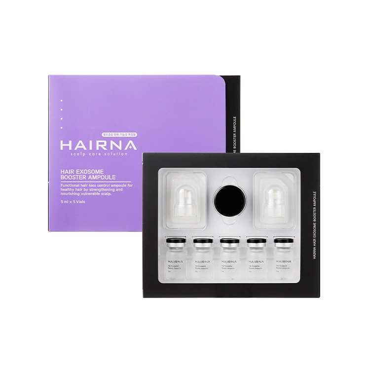 Meilleure ampoule de 5*5ml Hairna Exosome soin Kit de cheveux perte Hairna cheveux soutireuse anti perte de cheveux Premium Set
