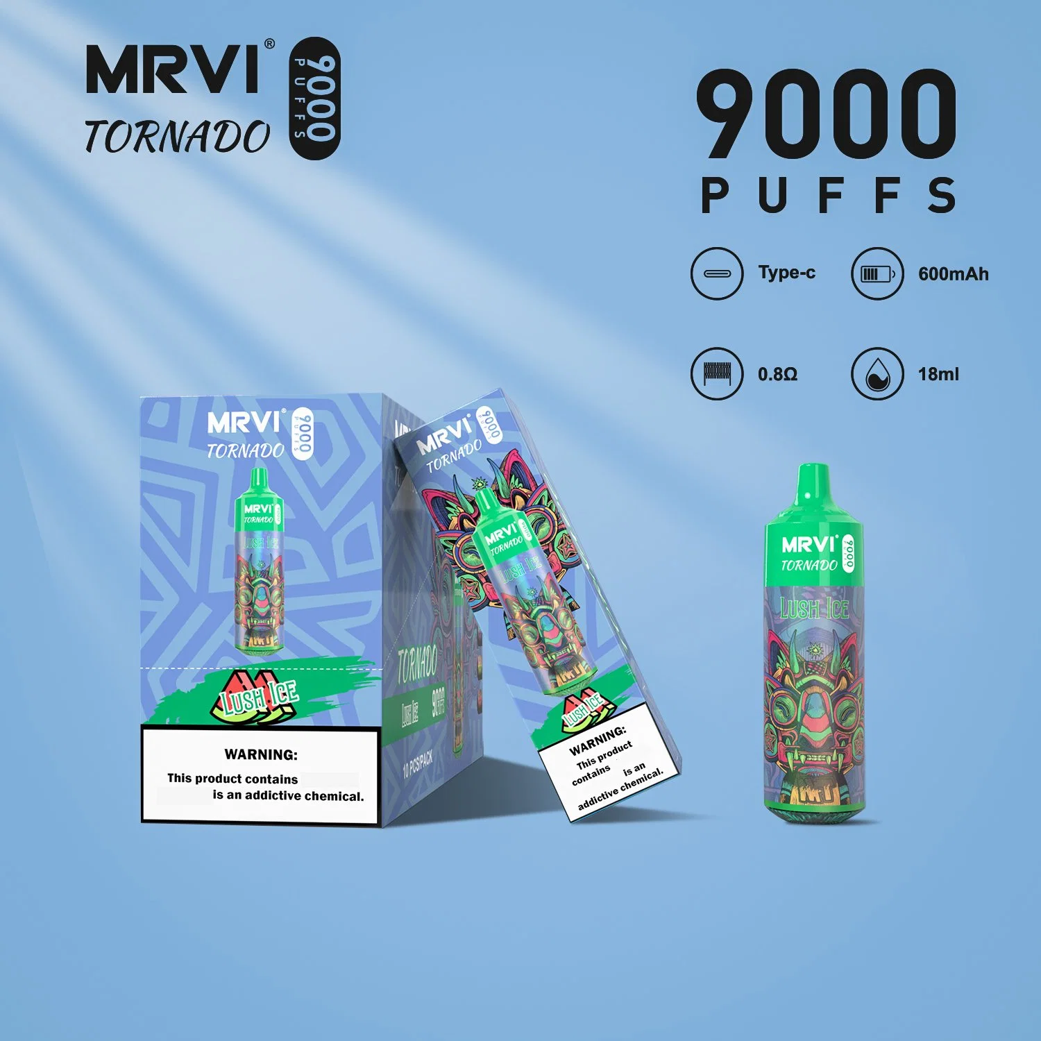 Hot Selling Disposable/Chargeable Vape Mrivi Tornado 9000 Puffs Russia Disposable/Chargeable Vape 9000 Puffs Disposable/Chargeable Pod Us Market Wholesale/Supplier Vape Mrivi Tornado 9000 Puffs