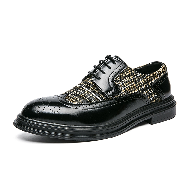 Chaussures en cuir à motif Brock pour hommes