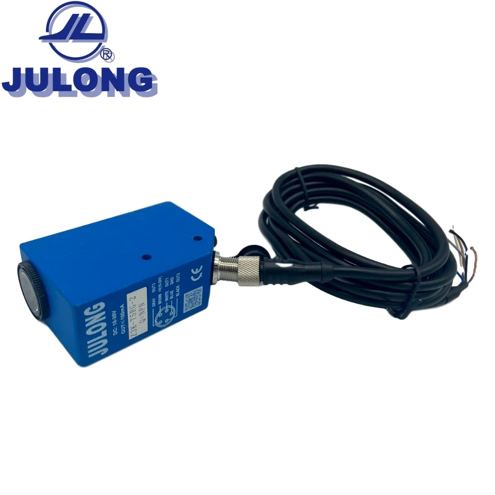 Julong Photoelectric Color Mark Sensor Z3K-T5rg22-2, Red Green Rectangle Mark Sensor