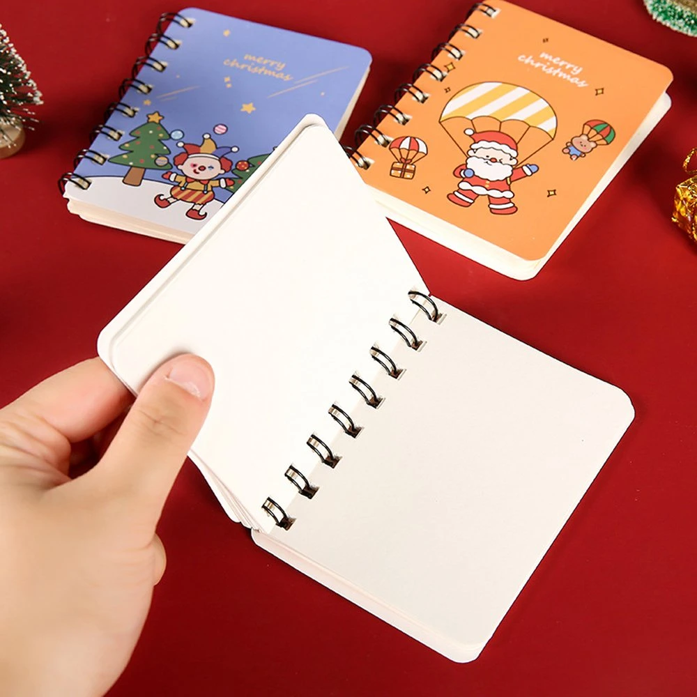 Christmas Coil Book Cute Portable Notepad Christmas Notebook