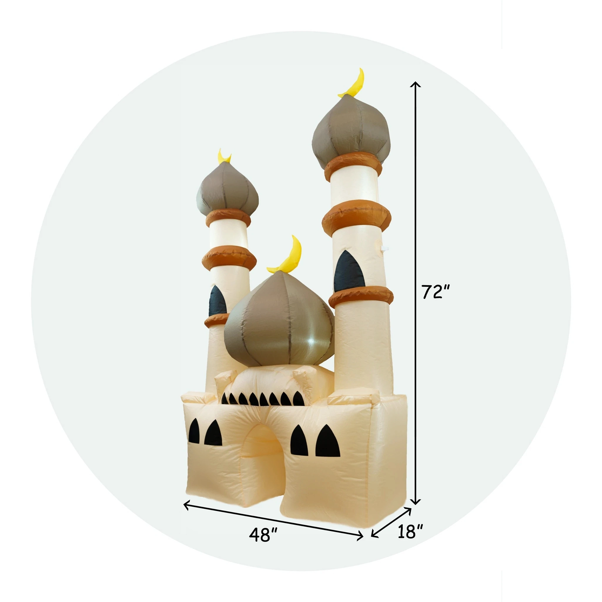 Boyi Yard Decoration Inflatable Masjid and Inflatable Crescent Wishing Ramadan Kareem