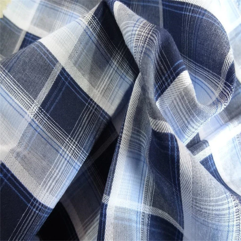 High Quality Cotton and Linen Fabric Color Plaid Breathable Shirt Fabric