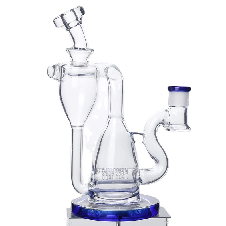 Backwater vidrio fumar Hookah pipe DAB Rigs con Reciclaje y. Tubo de agua de vidrio redondo Percolator Circle