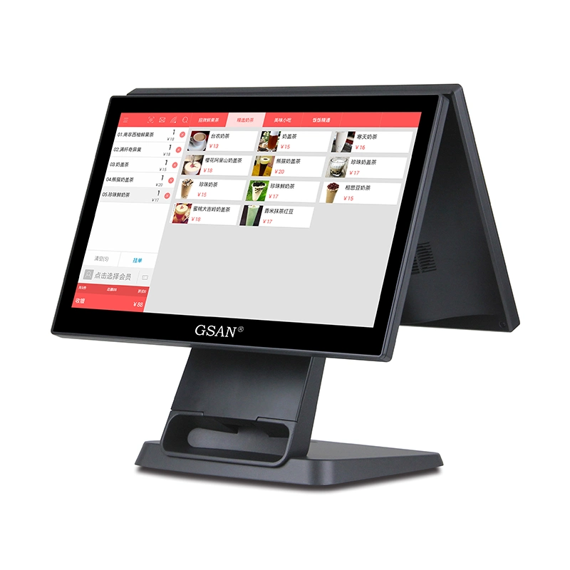 Supermercado 15.6 polegadas Dual Touch Screen POS System Android Cash Registe-se