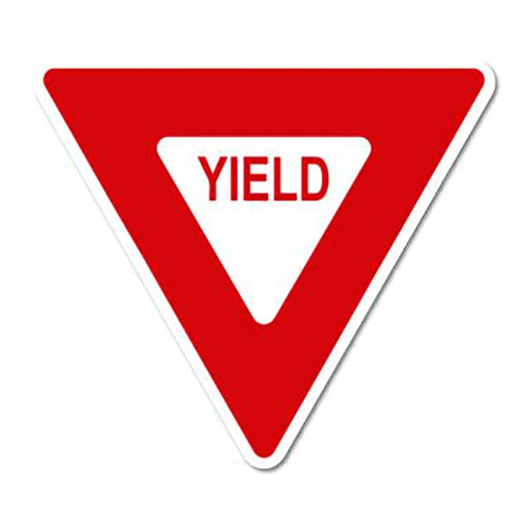 Aluminum PVC Reflective Safety Triangle Warning Yeld Sign