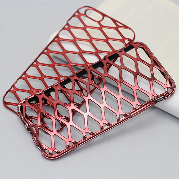 Electroplate TPU PC Mesh Case for Apple I Phone 6/6s