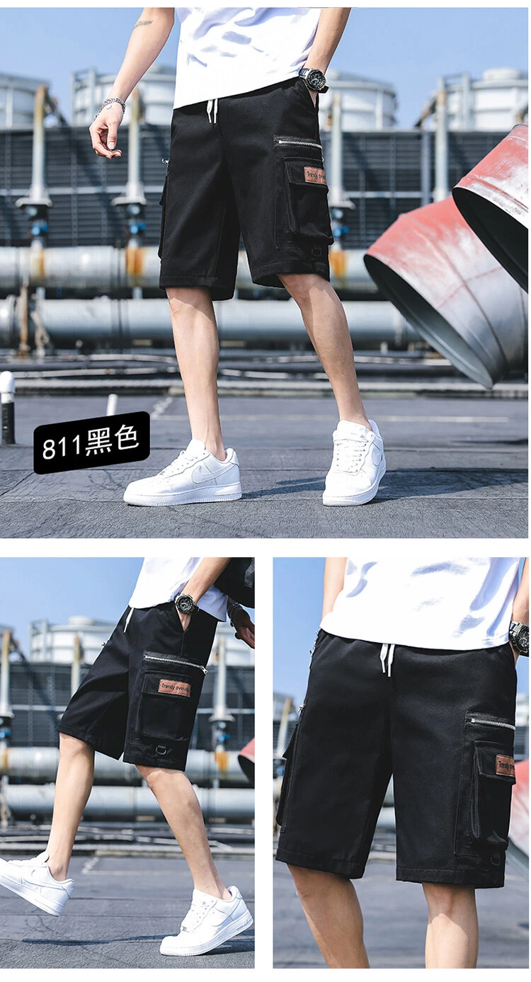 2023 Manufacture Factory Price Fashion Men&prime; S Short/ with Customize Logo/ 98% Cotton 2% Elastane Cowboy Woven Shorts with Oversized Pocket