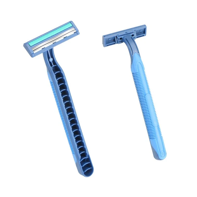 D228L Twin Blade Shaving Razor with Rubber Handle Hair Removal Men Razor