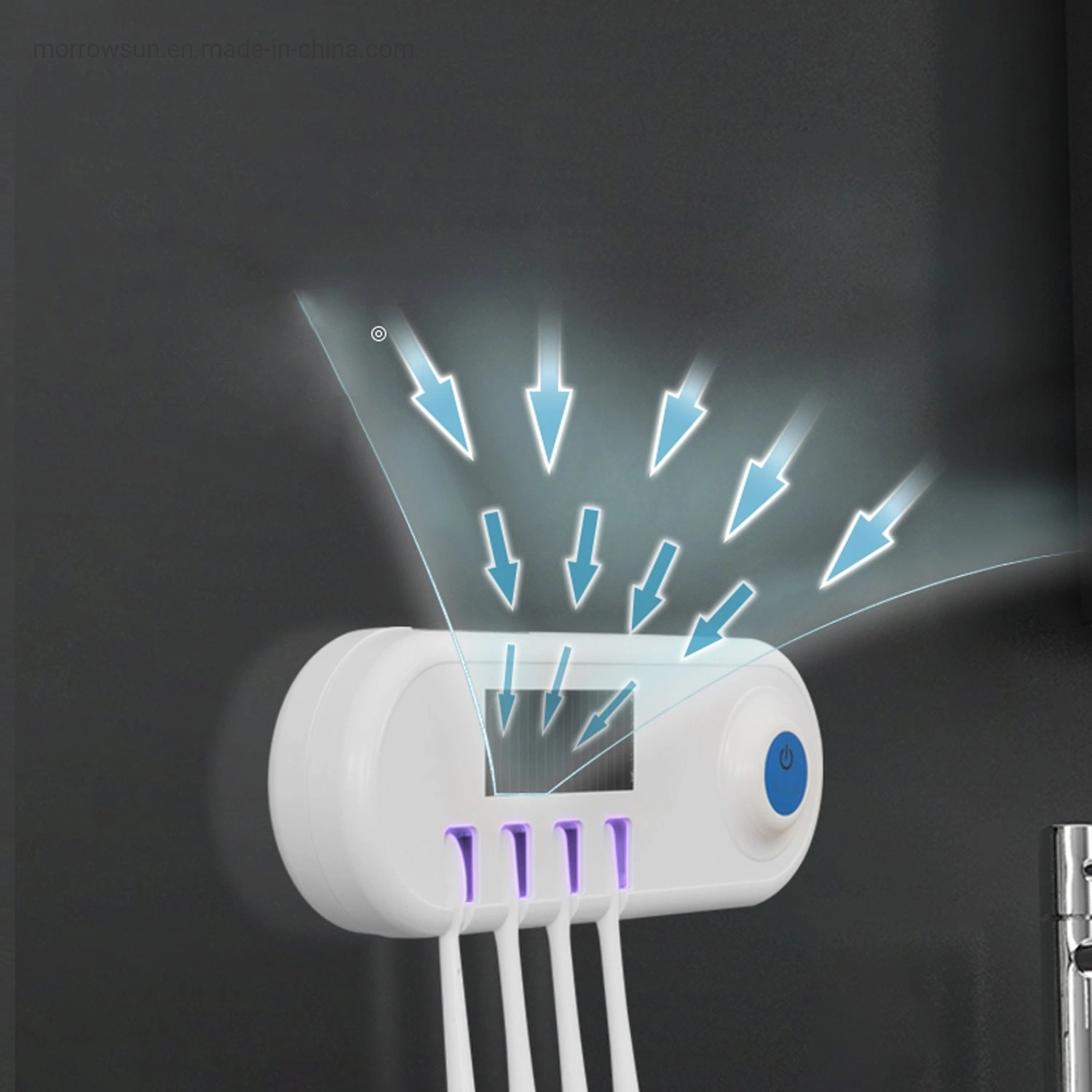 2023 New Style Rechargeable UVC Cheapest and Simple IP65 Waterproof Toothbrush Sterilizer in The Bathroom