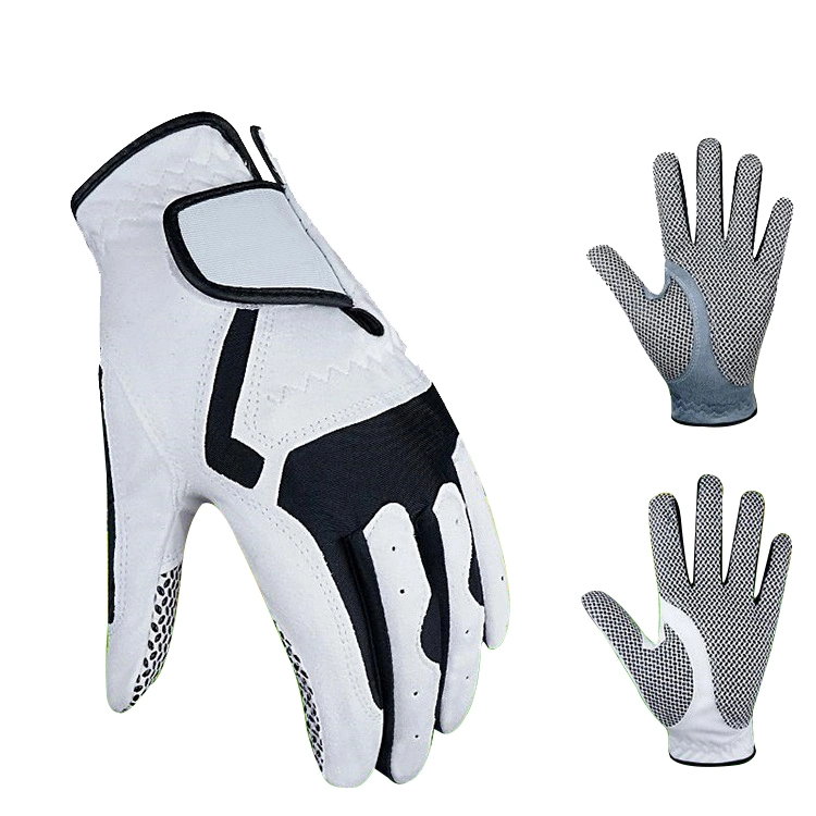 Guantes de golf Antislip de tela de la mano izquierda con logotipo de golf personalizado Guante