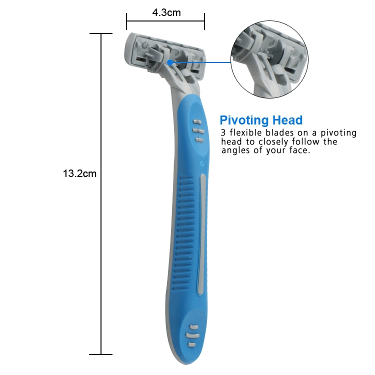 Custom Logo Triple Blade Männer Rasiermesser 3 Klinge Rasur Einwegrasierer