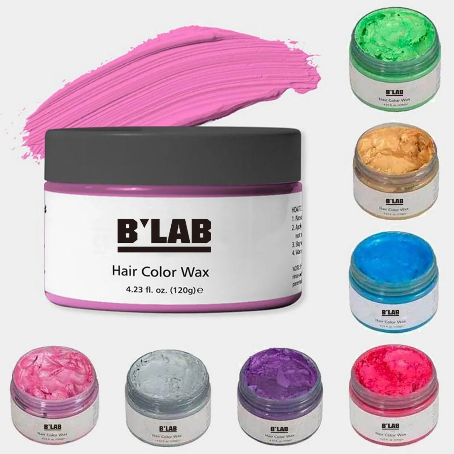 Private Label Mens Hair Clay 7 Colors Temporary Hair Color Wax
