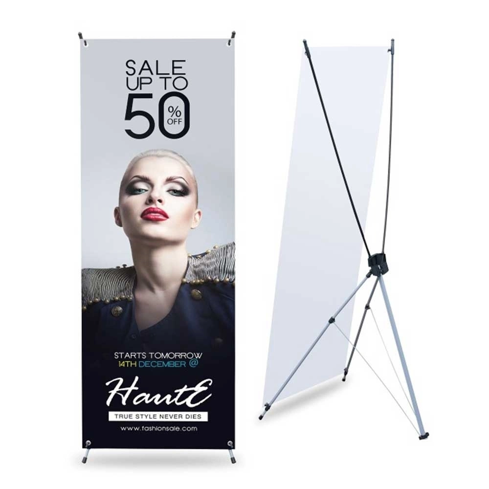 Fibra de vidro por atacado X Banner stand for Trade Show Display publicidade Equipamento