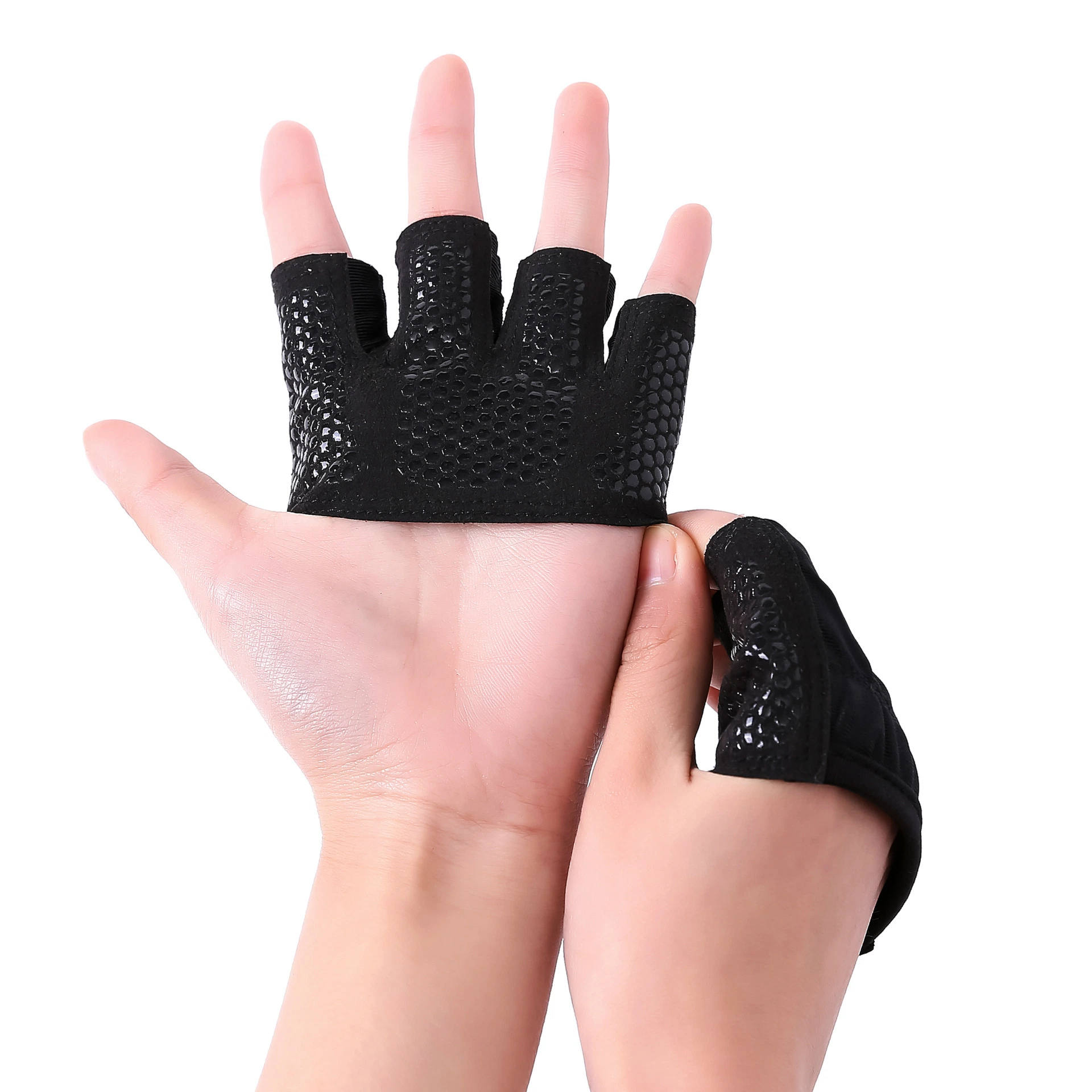 Factory Price Noslip Wear Resistant Gym Deadlift Breathable Half Finger Weightlifting Gloves