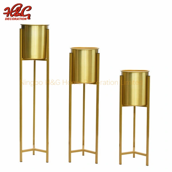 Metal Flowerpot Stand Flower Pot with Holder