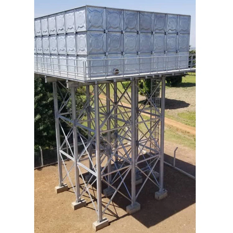 Hot-DIP Galvanized Steel Structure Elevated Water Tank Tower