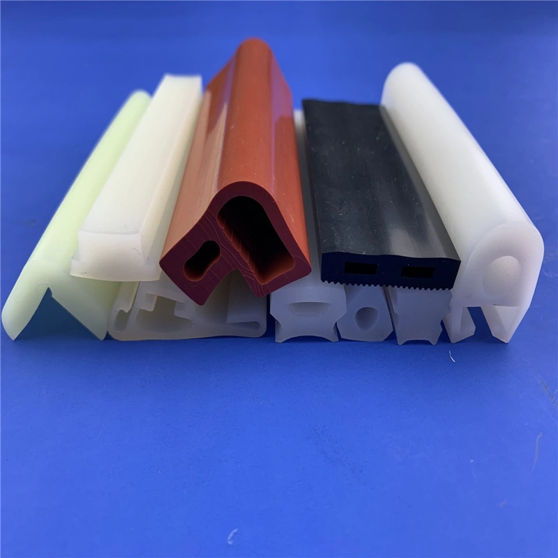 Various Shaped Extruded Silicone Rubber Profiles High Tear Strength