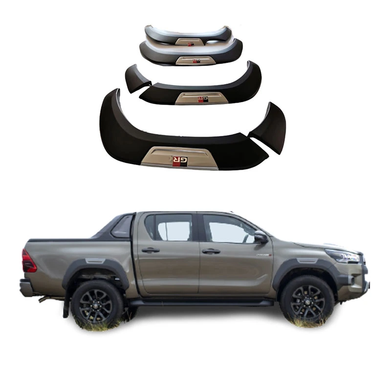 Recogedor de coche accesorios de destello del guardabarros para Hilux Revo 2016-2019