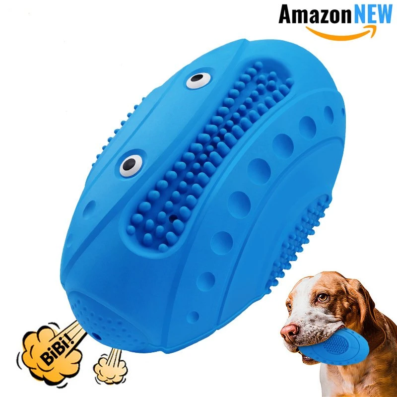 Custom Teeth Cleaning Durable Natural Rubber Pet Chew Ball Treat Food Dog Toy