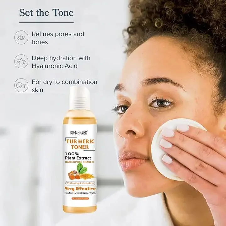 Free Sample Tumeric Dark Spots Face Toner Spots Eraser Corrector Turmeric Fades Blemishes Dark Spots Remover Acne Toner