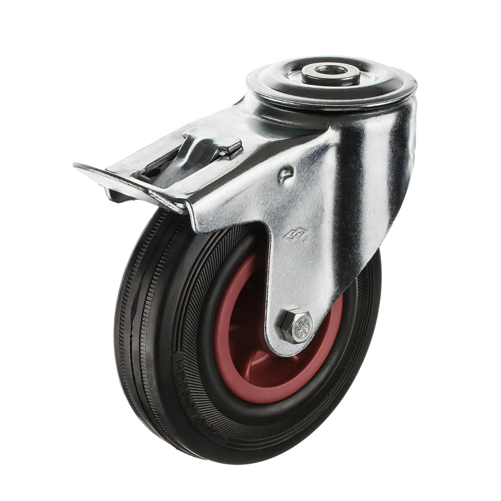 Swivel Black Rubber Caster Wheels for Garbage Bin Series