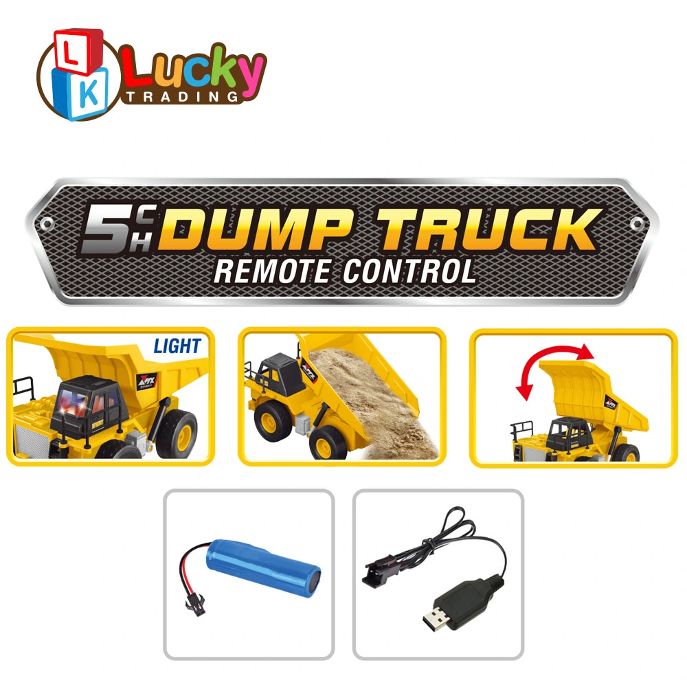 5-Channel Electric RC Construction Vehicles Remote Control Dump Truck