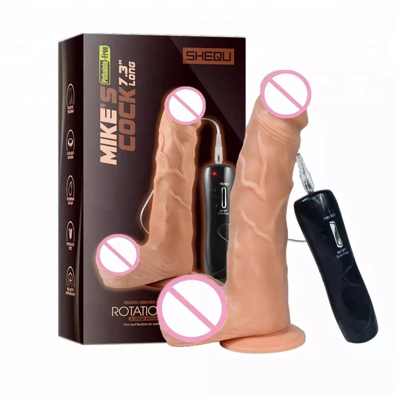 7.3 Inch TPE Vibrating Dildo Adult Novelty Toys with 6 Mode Cheap Dildo Sex Toys for Women