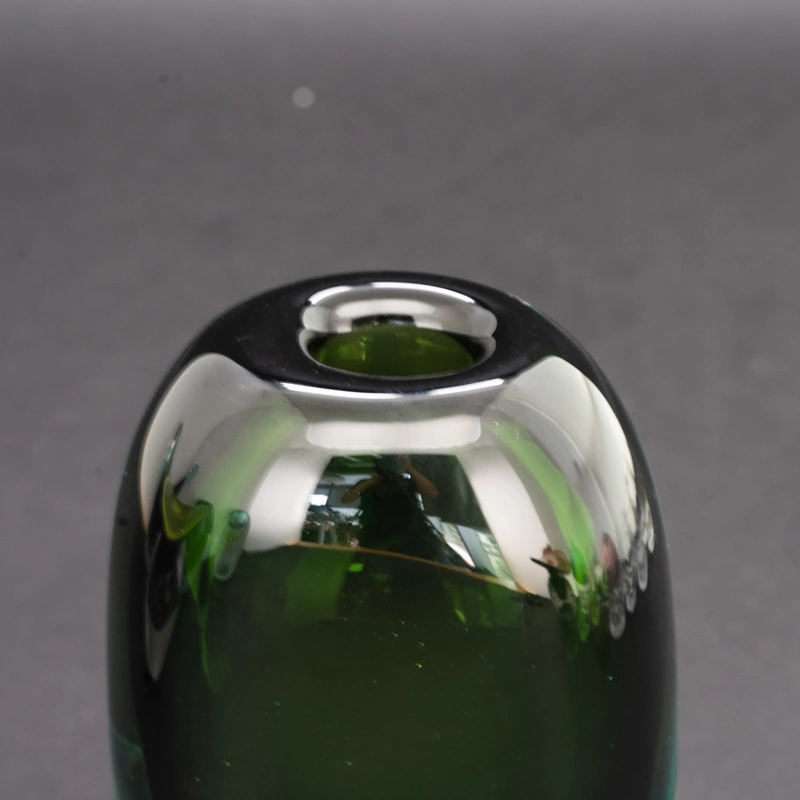 High quality/High cost performance  Decoration Wholesale/Supplier Home Decorative Modern Green Crystal Glass Vase