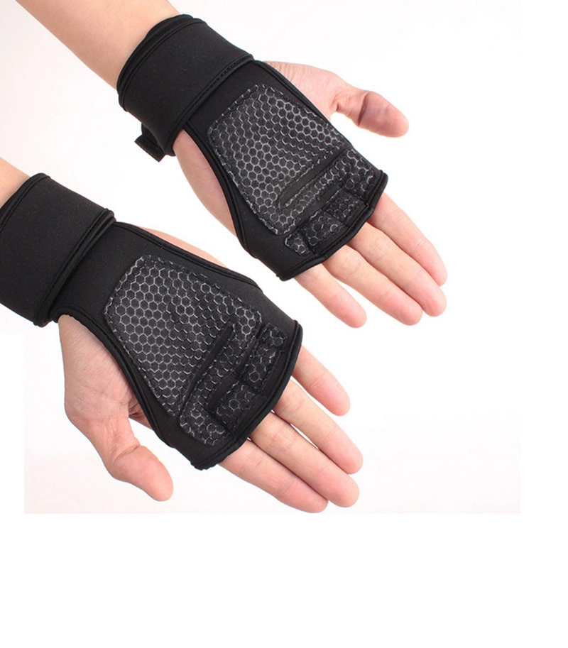 Full Palm Silicone Padding and Extended Wrist Wraps Training Gloves Wyz12850