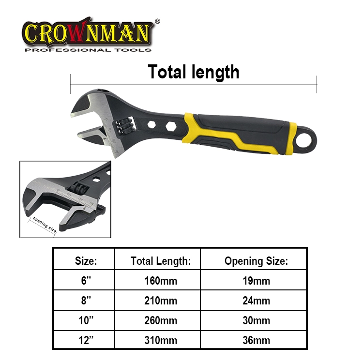 Crownman Maintenance Tool, 8"/10"/12" CRV Material Adjustable Wrench