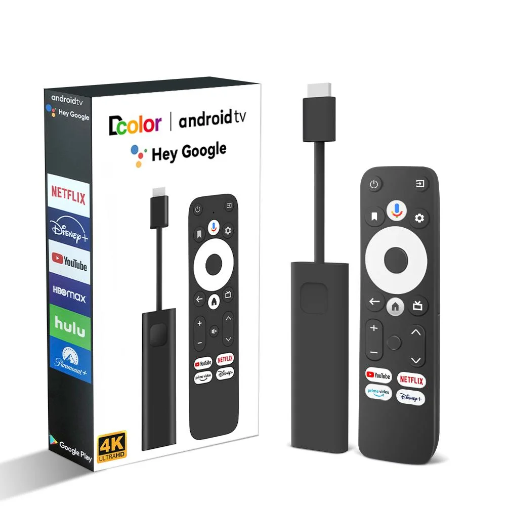 Android TV Stick 4K сертифицированный Google ATV Android 11 TV Рукоять